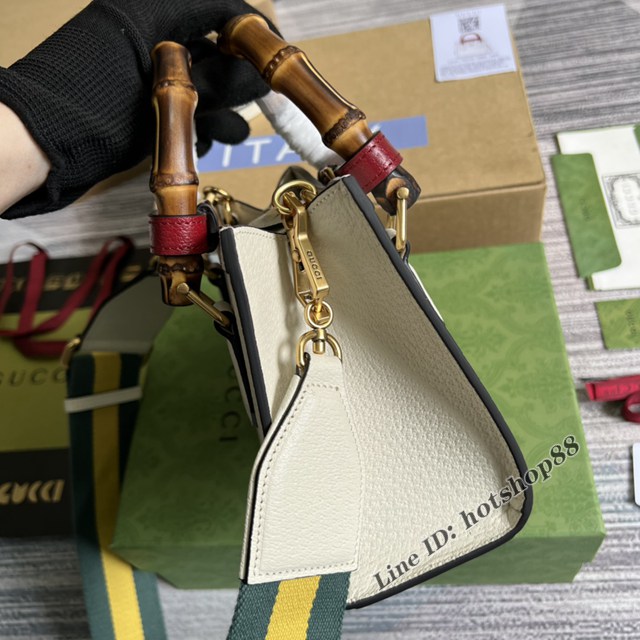 Gucci官網2022新款Aria-時尚詠歎調系列女包 古馳原廠皮竹節小號手提包702732 gqy4683